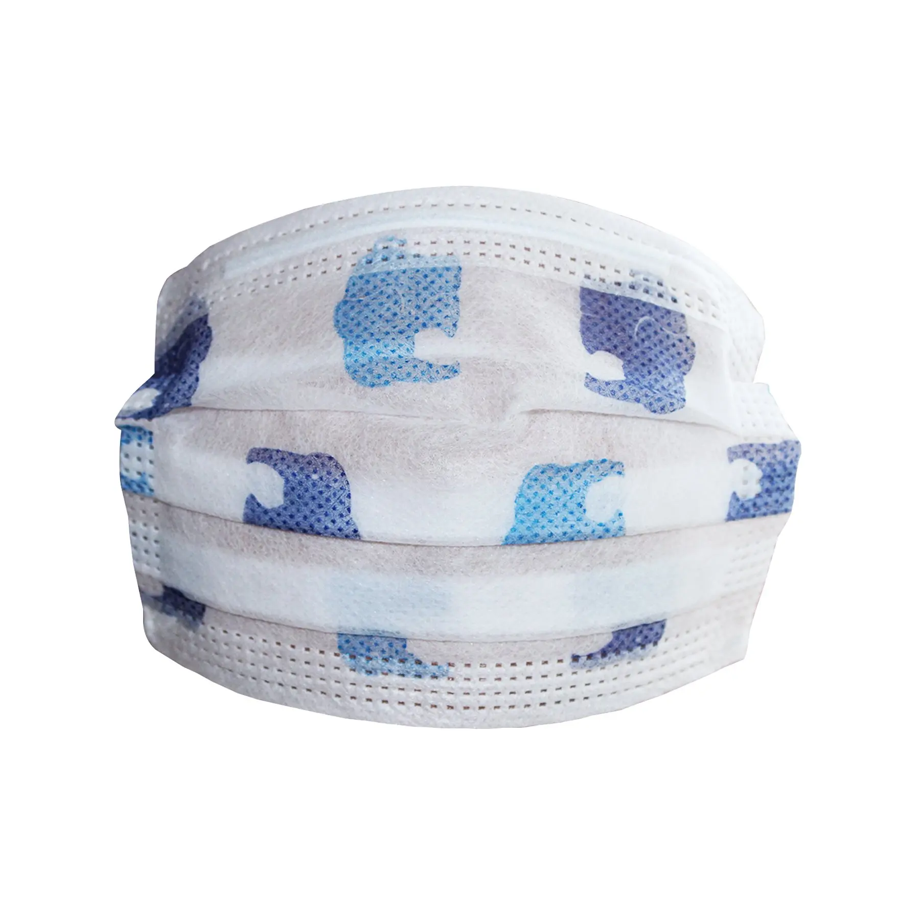 

Blue Elephant Pattern Children Mask 10'lu