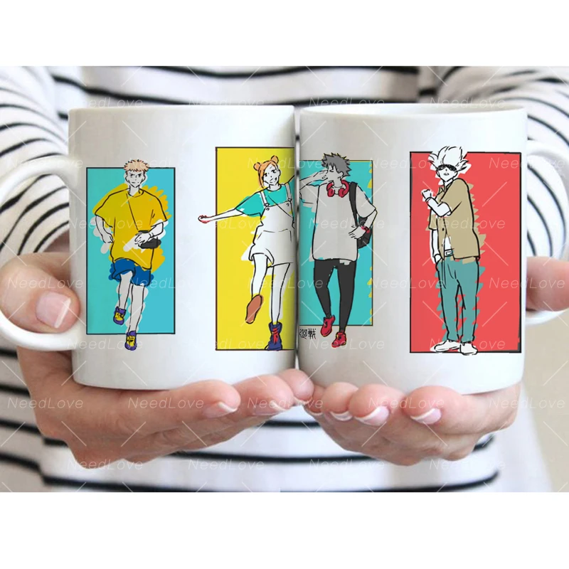 

Satoru Gojo Yuji Itadori Ryomen Sukuna Megumi Fushiguro Coffee Milk Mug Ceramic Cup Milk Tea Mugs Christmas