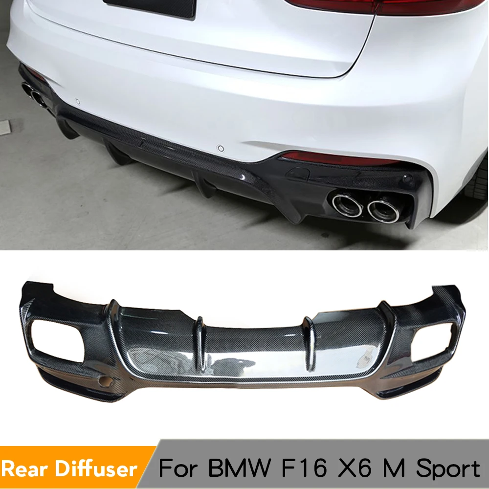 Диффузор заднего бампера спойлер для BMW X6 F16 M Tech Sport 2014 2019 Углеволокно диффузор