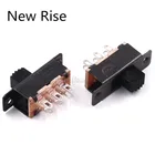 Переключатель двухпозиционный 6-контактный с фиксированным отверстием, 5 мм, DPDT, 2 p, 2T, для крепления на панели, 125 В переменного тока, 10 шт.