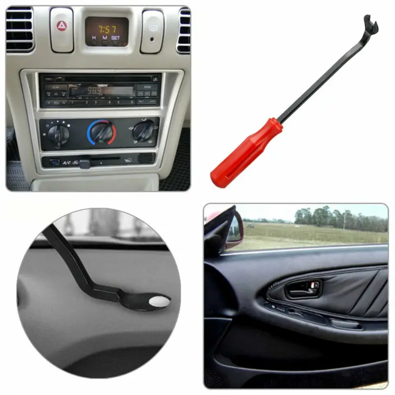 

Black+Red Car Door Panel Remover Rust Free Clip Auto Trim High Quality