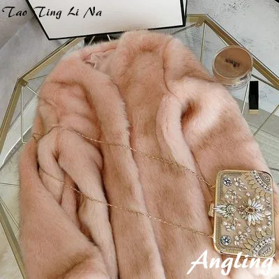 Tao Ting Li Na New Style High-end Fashion Women Faux Fur Coat S1