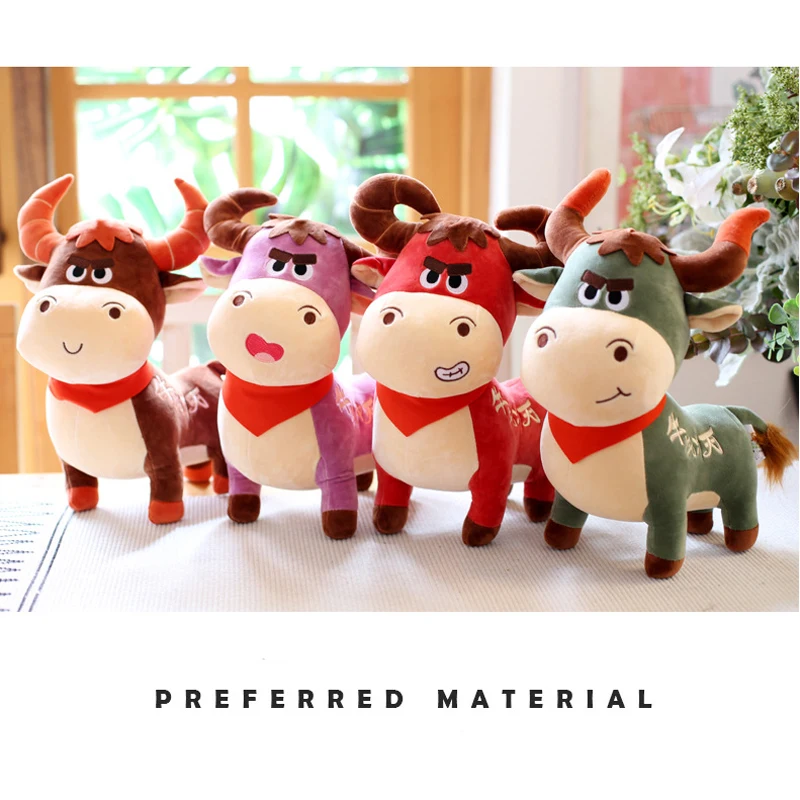 

Year Of The Ox Mascot Doll Calf Ox Plush Toy Zodiac Ox Doll Bully Rag Doll Annual Meeting Event Gift