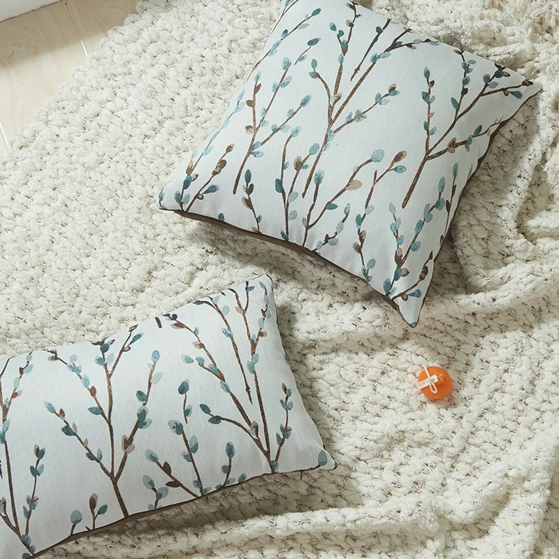 

Наволочки с цветочным узором, лен/хлопок