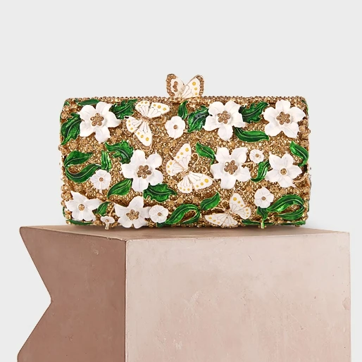 Женские вечерние сумки с фиолетовым цветком и бриллиантами женские сумочки