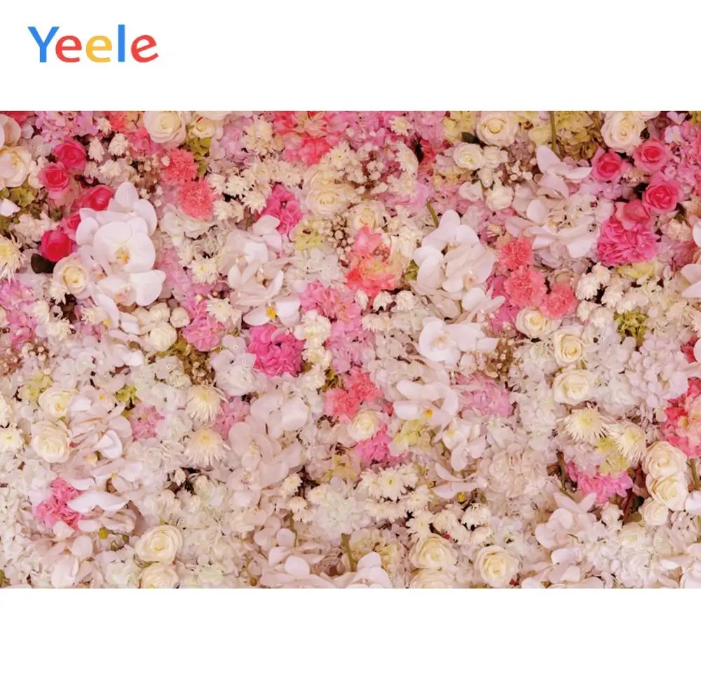 

Yeele Blossom Pink Rose Flowers Wedding Wall Baby Photography Backgrounds Custom Photographic Backdrops Props For Photo Studio