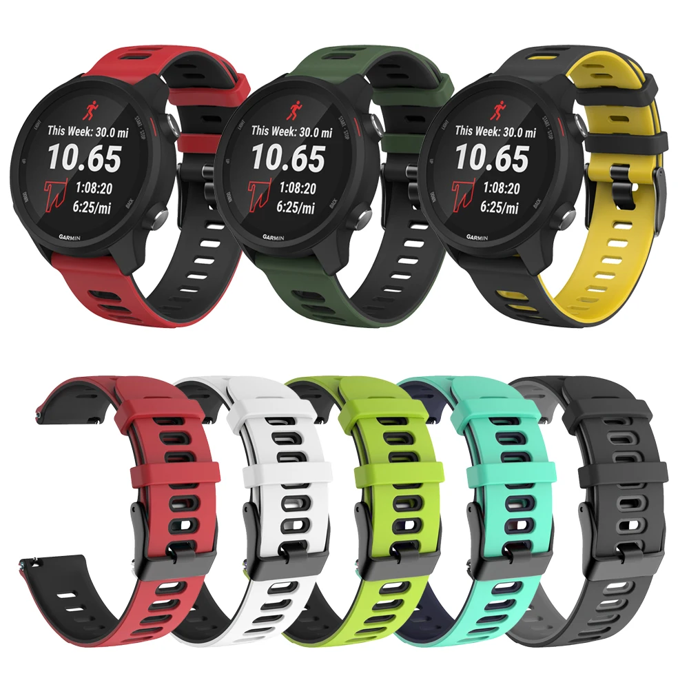 Цветные силиконовые ремешки для часов Garmin Forerunner 245 645 Vivoactive 3 Vivomove HR ремешок Venu