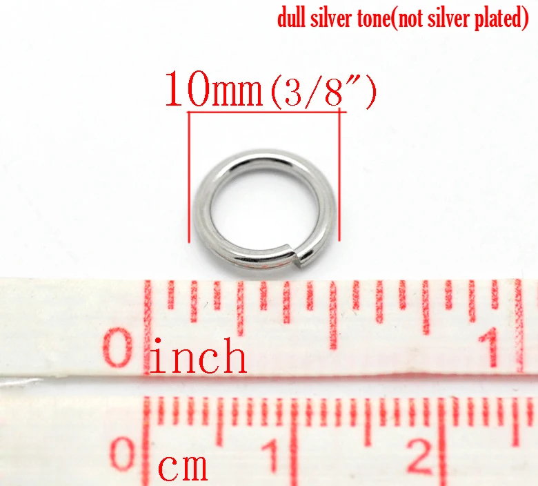 10mm 200pcs FUNIQUE припаянные закрытые прыгающие кольца разделенные кольца фурнитура для изготовления ювелирных изделий DIY металлический соединитель Серебряный тон 14 мм диаметр. 50 шт - Цвет: 10mm 200pcs