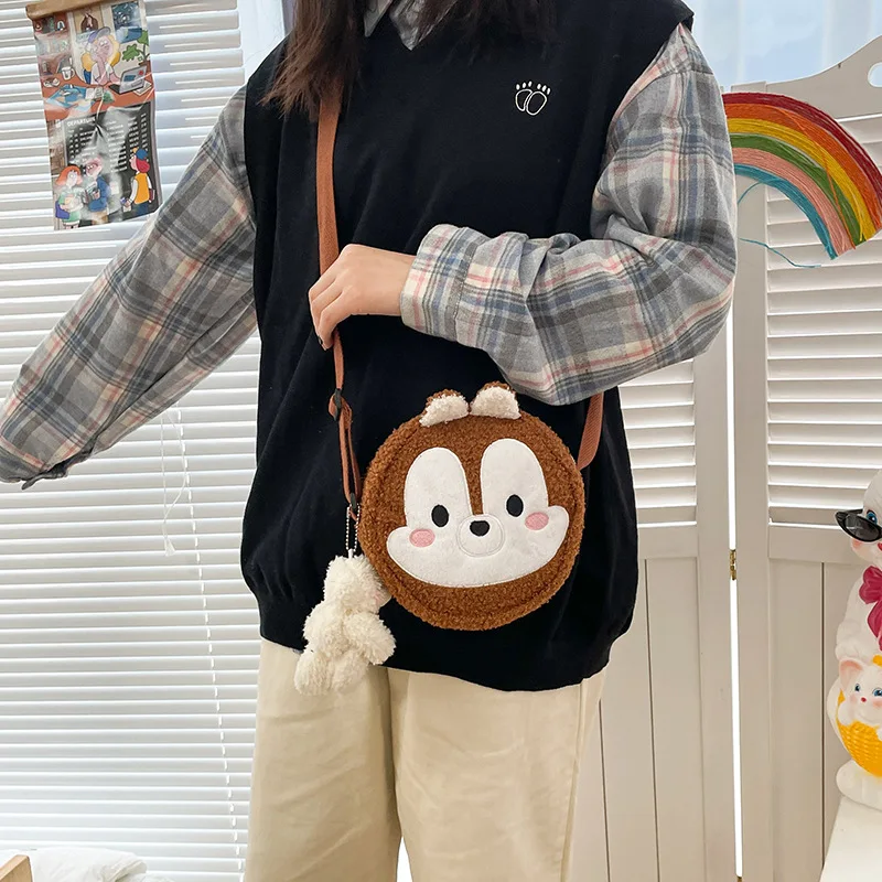 

Women Cute cartoon plush bag animal soft girl shoulder bag funny personality fun student bag