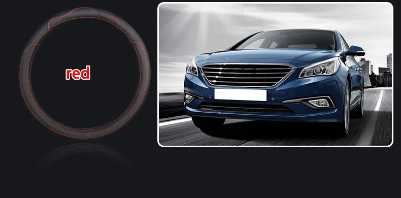 Кожаный Автомобильный чехол на руль для hyundai Tucson IX35 I30 Solaris Elantra акцент, Гетц Santa Fe I20 авто аксессуары