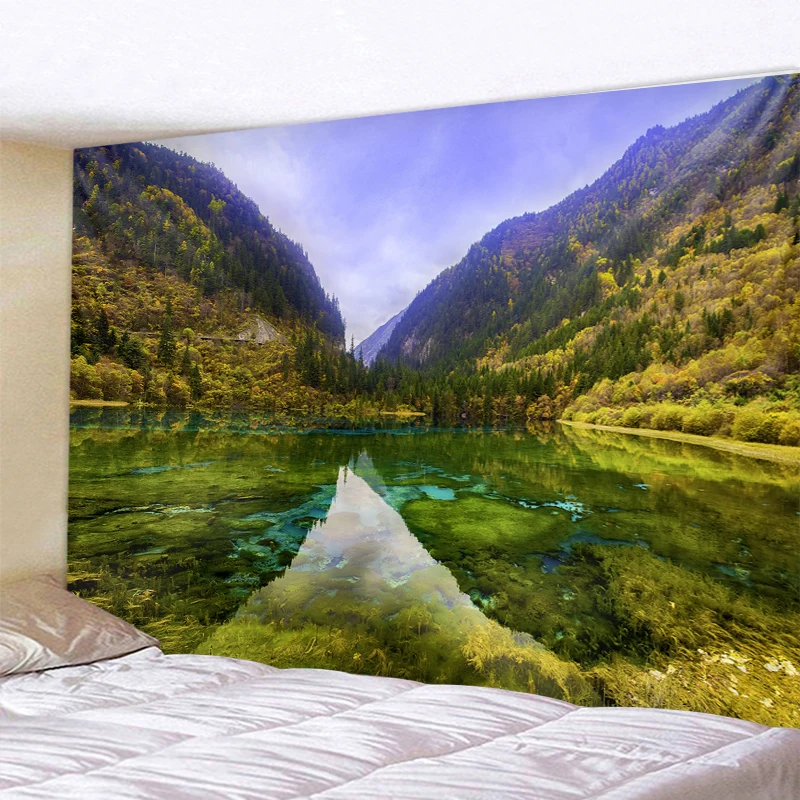 

Tree Tapestry Natural Forest Tapestry Sunshine Tree Wall Hanging Tree Tapestry Home Decoration Big Blanket Various Sizes