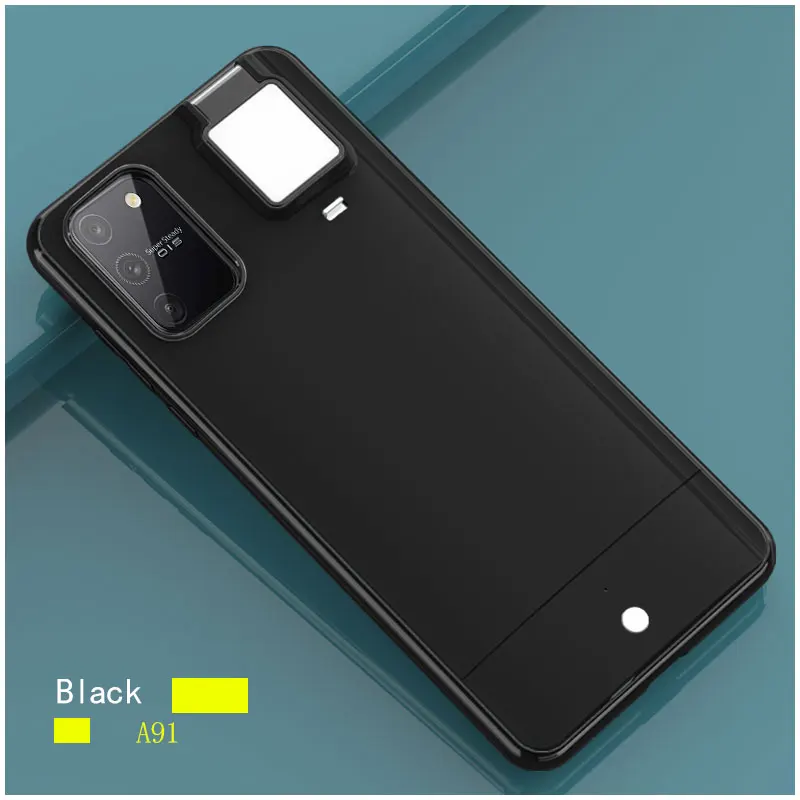 

Selfie LED Case For Samsung Galaxy A01 A11 A12 A21 A31 A52 A70E A72 A81 A91 M31 Square Fill Ring Light Cover Built-In Battery