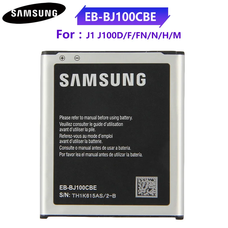 

100% Original Battery EB-BJ100CBE EB-BJ100BBE For Samsung Galaxy J1 j100 J100F J100D J100H J100FN J100M NFC 1850mAh Authentic