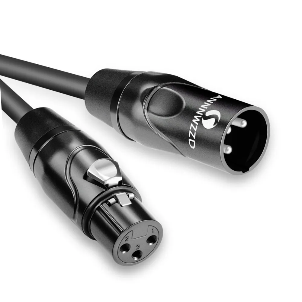 

XLR Cable Karaoke Microphone Sound Cannon Cable 10M 15M Plug XLR Extension Mikrofon Cable for Audio Mixer Amplifiers XLR Cord