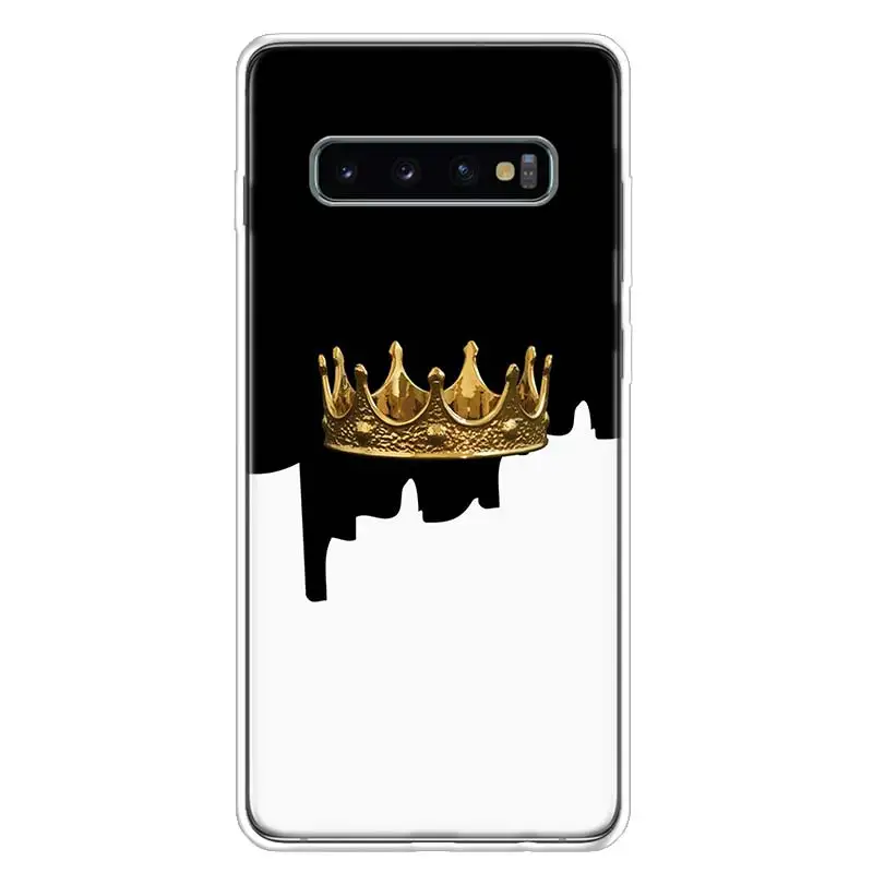 Король Королева пара влюбленных телефонный чехол для Samsung Galaxy S10 S20 Ultra Lite Note 10 9 8 S9