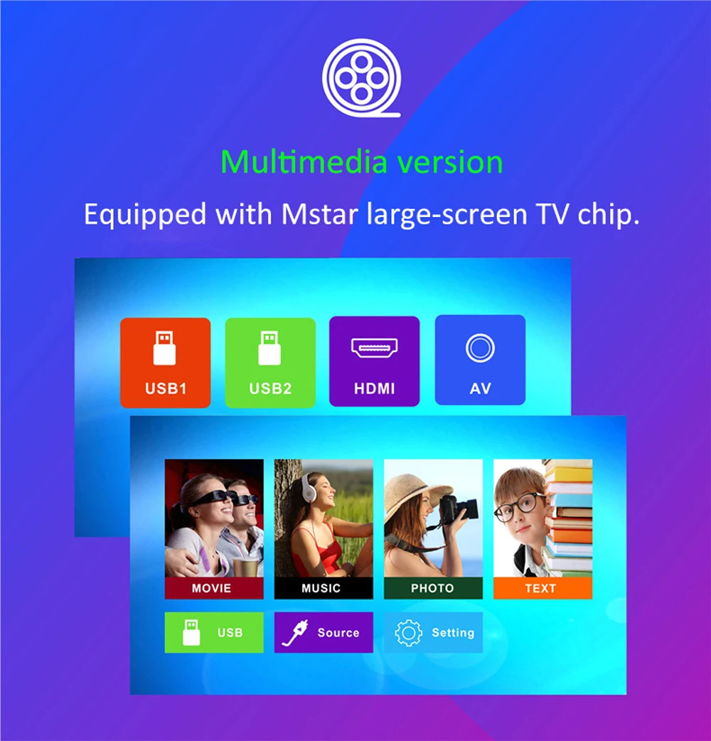 NEW VCHIP ST8 4K Projector mini Proyector For Home Theater LED LCD Supports 1080P WiFi Bluetooth TV USB 3D Portable Media Player |