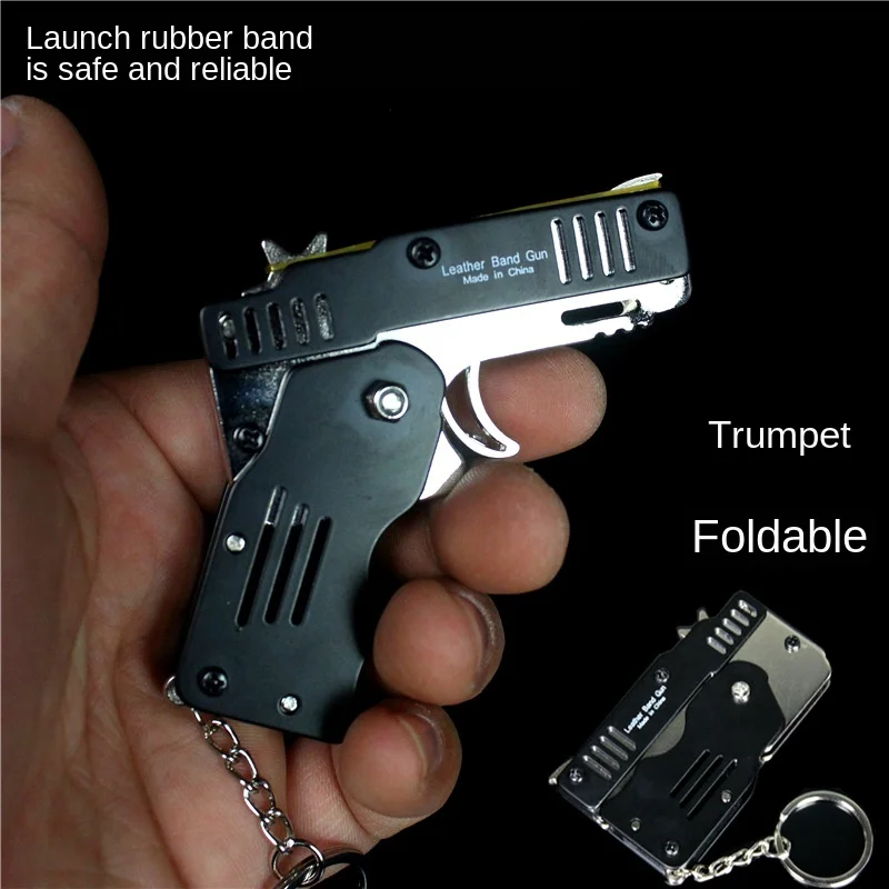 

Классические складные вспышки из нержавеющей стали, фотоавтоматическая Портативная Игрушка с резиновой лентой 100 шт., настольные игры