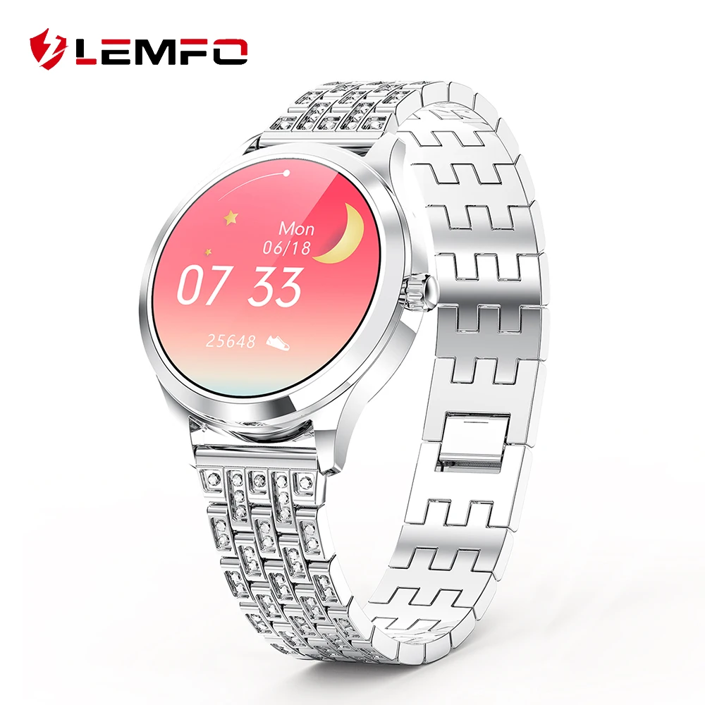 Женские Водонепроницаемые Смарт часы LEMFO LW07 IP68 с круглым экраном 2020 d|Смарт-часы| |