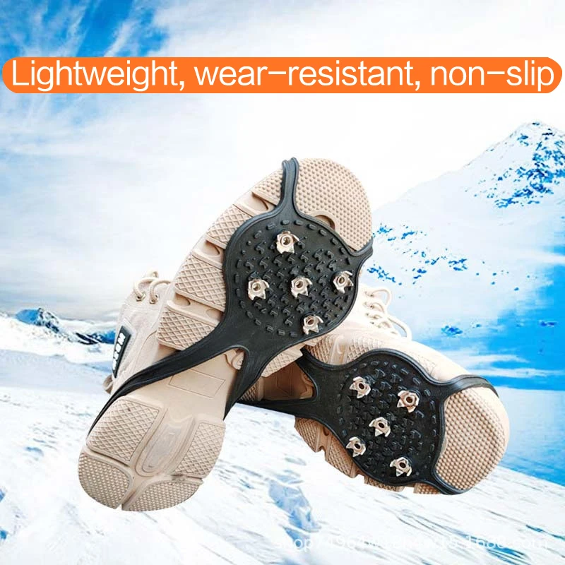 5 Teeth Ice Gripper 5 Color For Shoes Women Men Crampons Ice Gripper Spike Grips Cleats For Snow Studs Non-Slip Climbing Hiking
