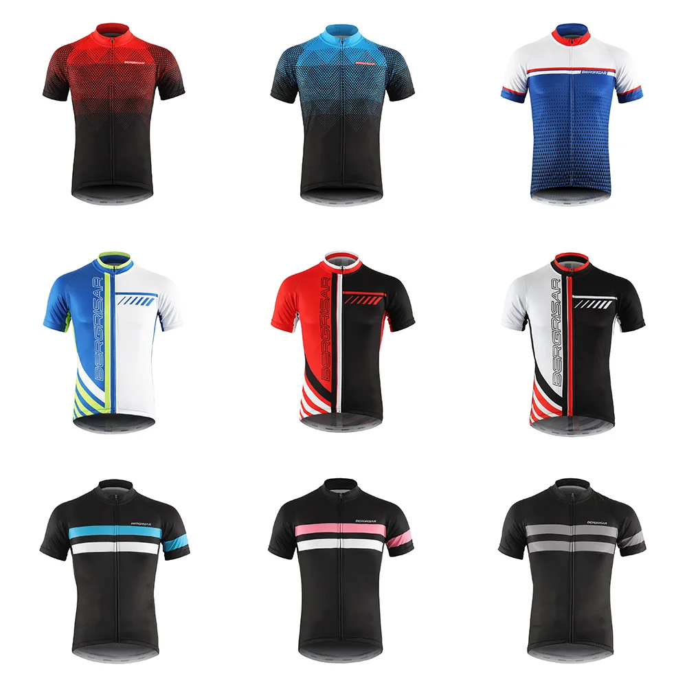 Мужская футболка BERGRISAR быстросохнущая с коротким рукавом для езды на велосипеде
