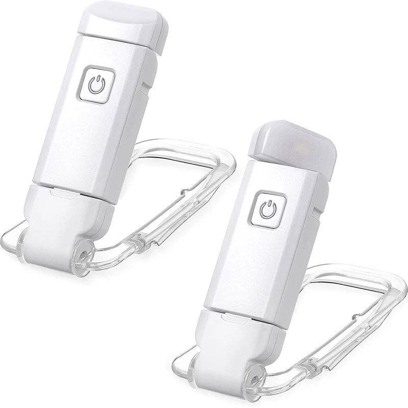 

2 PCS Rechargeable Clip On Book Lights For Reading In Bed USB Bookmark Light 3 Brightness Adjustable ED Book Light Clip