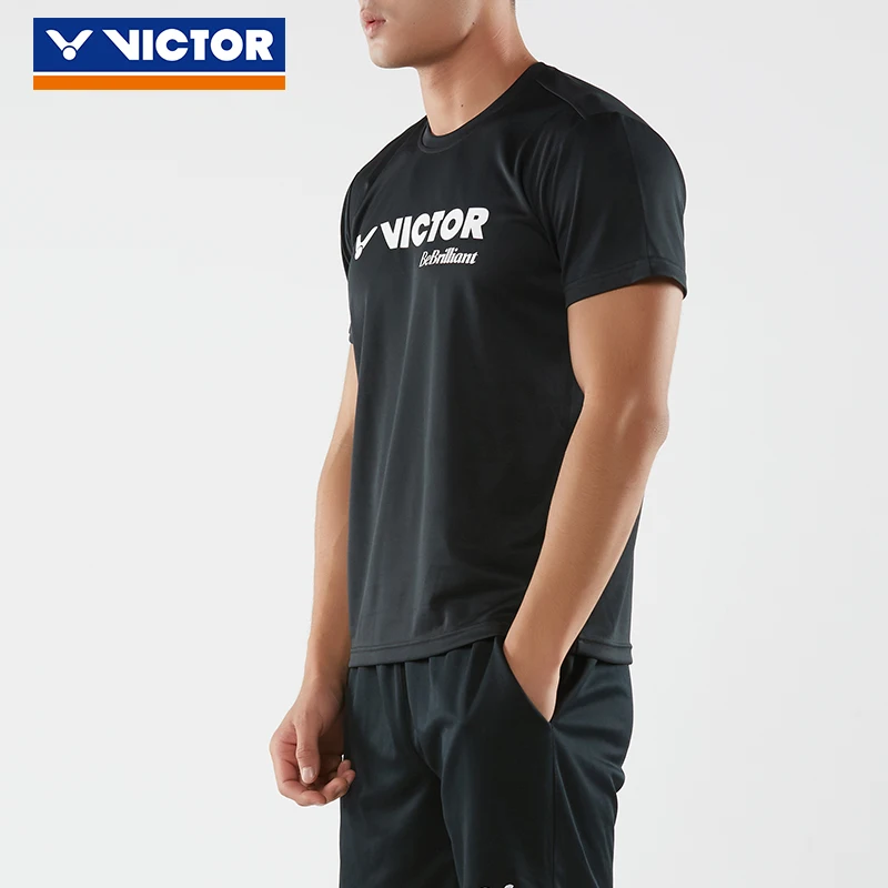 Рубашки для бадминтона VICTOR дышащая быстросохнущая футболка с v-образным вырезом