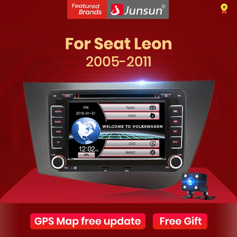 Junsun AI Голосовое CarPlay Автомагнитола Магнитола Мультимедиа автомобиля для Seat Leon MK2