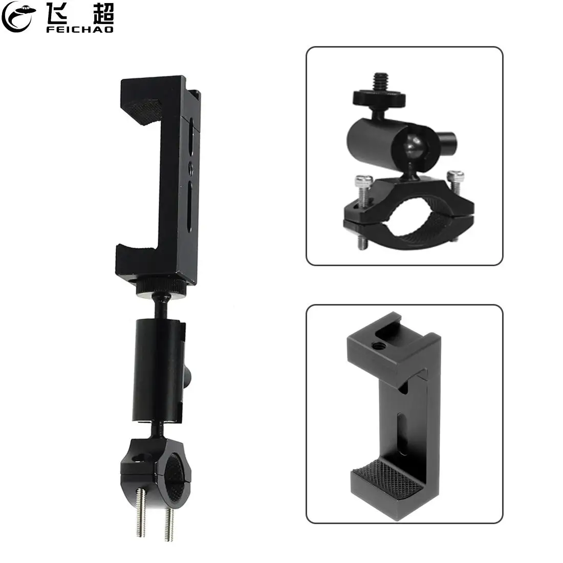 

Bike Motorcycle Selfie Handlebar Clamp Mobile Phone Stand Holder Camera Gimbal Tripod Mount for GoPro 6.1" Smartphone HUAWEI