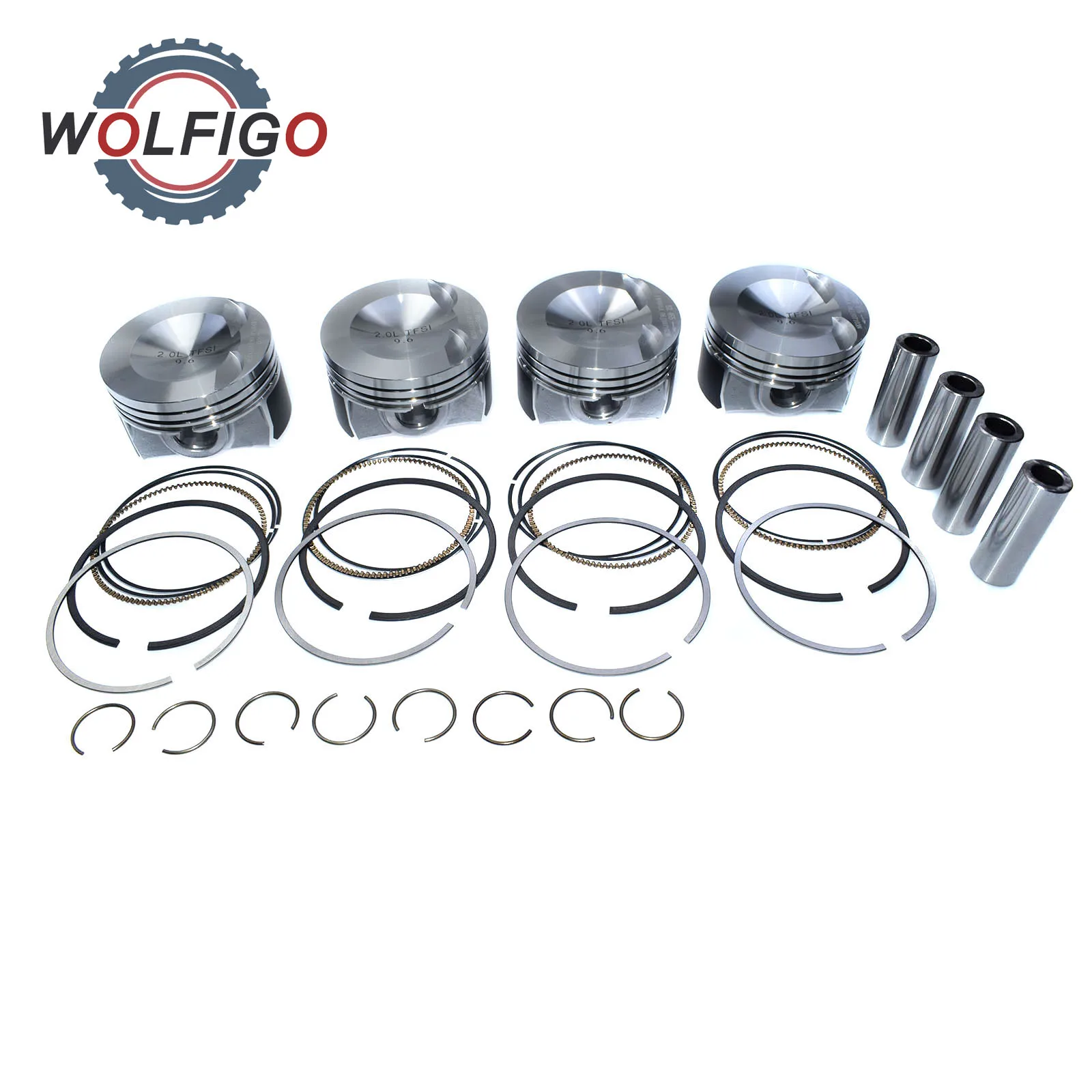 WLFIGO 4x поршни и Кольца двигателя 82 51 мм 21 для VW GTI Passat Audi A3 2 0 TFSI EA888 06H107065AM 06H198151B