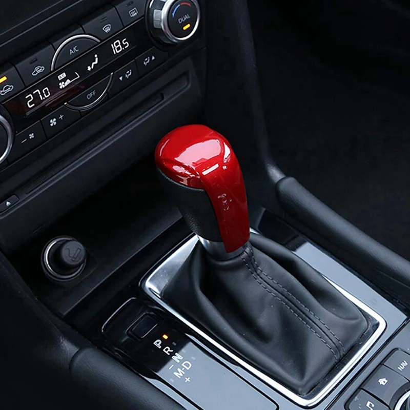 

Car Interior Gear Shift Knob Handle Decoration Cover Trim with Steering Wheel Decorative Frame Panel Cover Trim