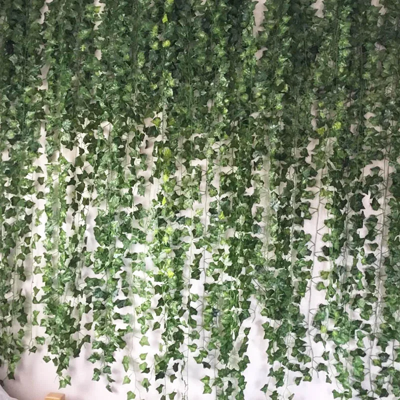 

1pc 2.3M Artificial Ivy Leaf Garland Plants Vine Fake Foliage Flowers Creeper Green Ivy Wreath for Home Wedding Decoration