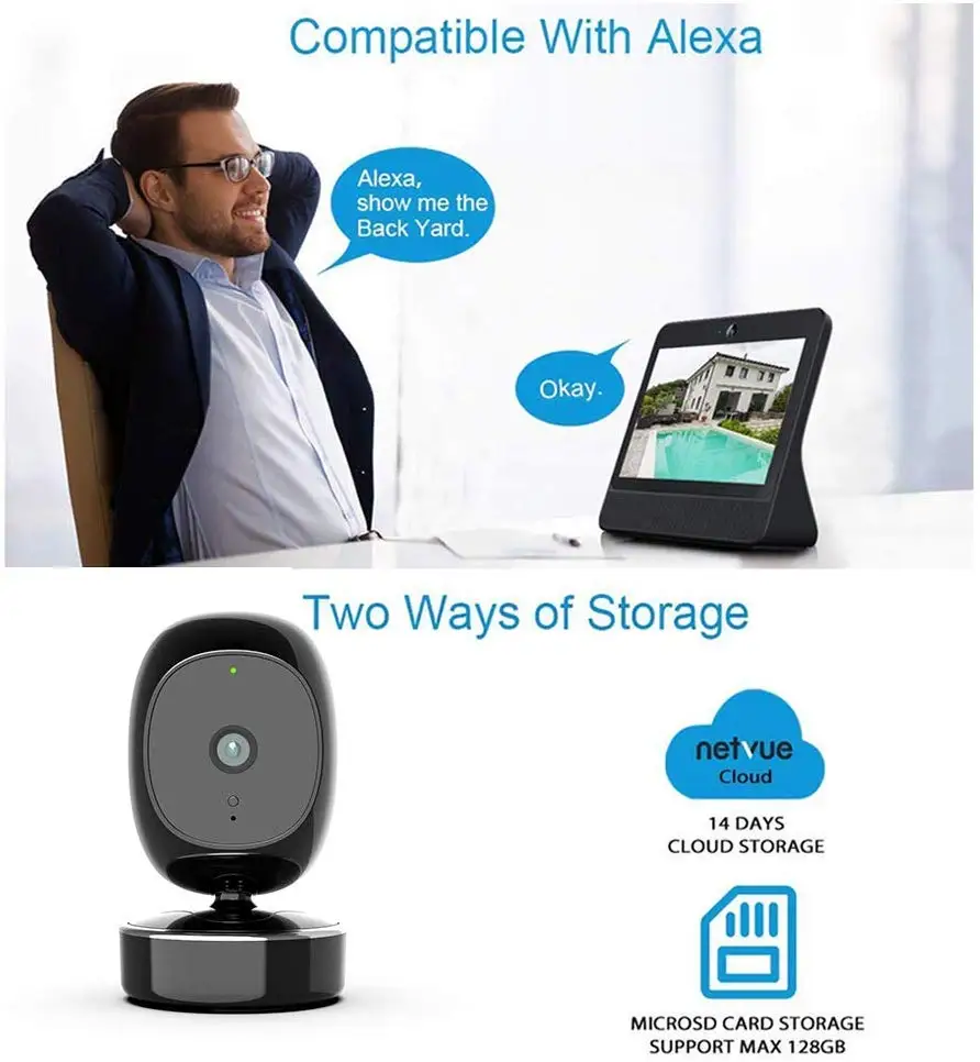 Камера видеонаблюдения SimCam AI для дома с распознаванием лиц и голосовым