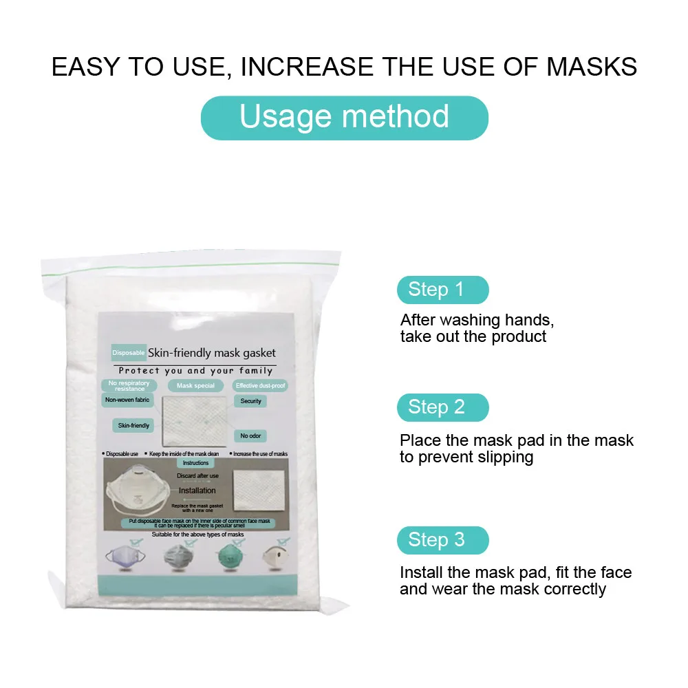 

10/20/50/100pcs Riding Dust-proof And Pollution-proof Mask Pm2.5 Activated Carbon Filter Mask Breathing Piece Mask