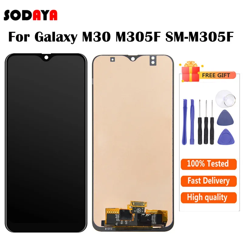 Amoled для Samsung Galaxy M30 M31 M21 LCD M305F SM-M305F ЖК-дисплей с сенсорным экраном дигитайзер