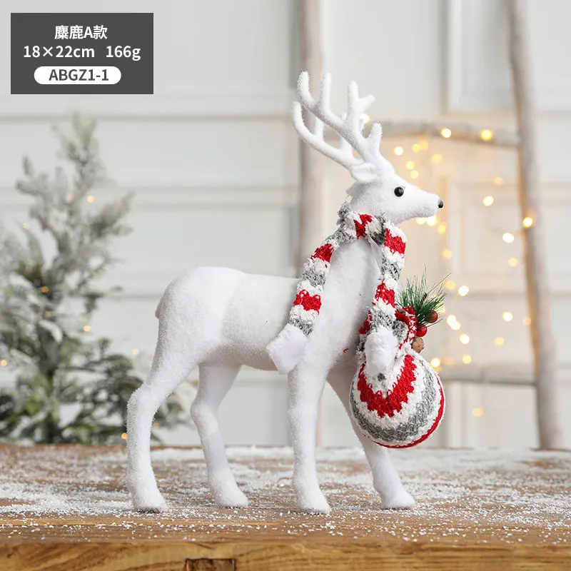 

Christmas decoration snowman sleigh old man elk squirrel polar bear Christmas tree desktop ornaments