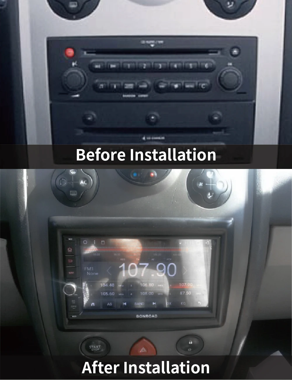 Двойная магнитола 2 Din для Renault Megane II 2003 2009 комплект приборной панели установка