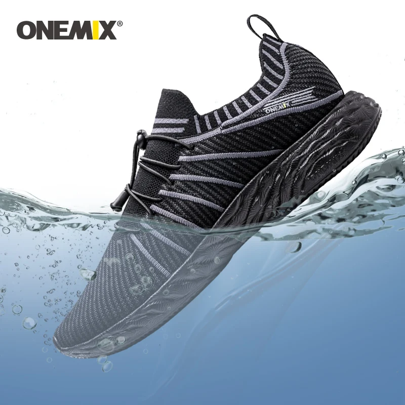 

ONEMIX Sneakers Women Men Quick Drying Swim Beach Aqua Shoes for Water Sport Diving Running Travel Shoes Waterproof Knit Sneaker