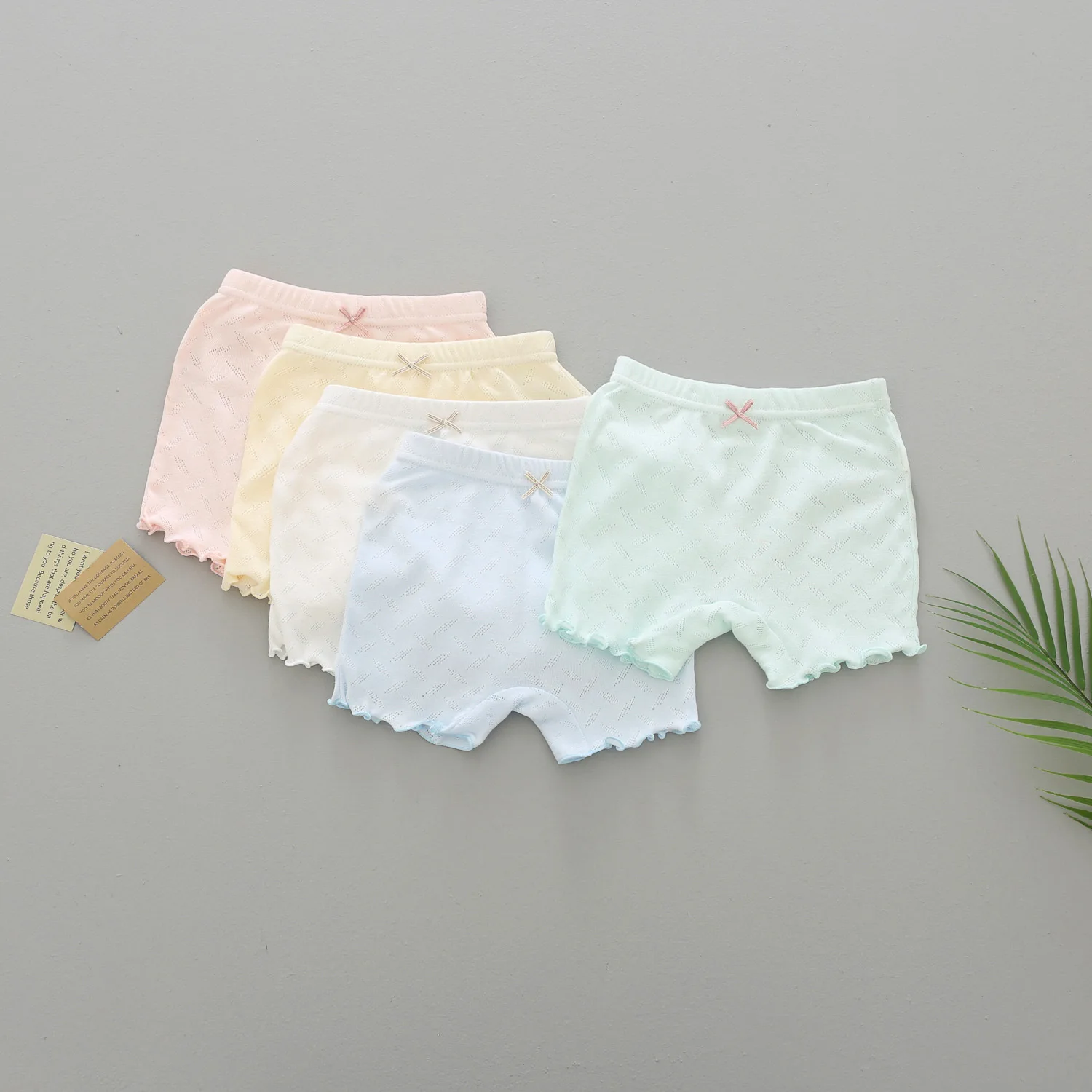

Girls Boys Underwear Light Proof Safety Pants Summer New Baby Korean Version Four Corner Briefs Children's Plus Crotch