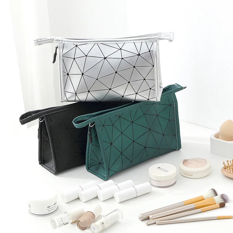 

Multifunctional Cosmetic Bag Women Leather Travel Make Up Necessaries Organizer Zipper Makeup Case Pouch Toiletry Kit Bags