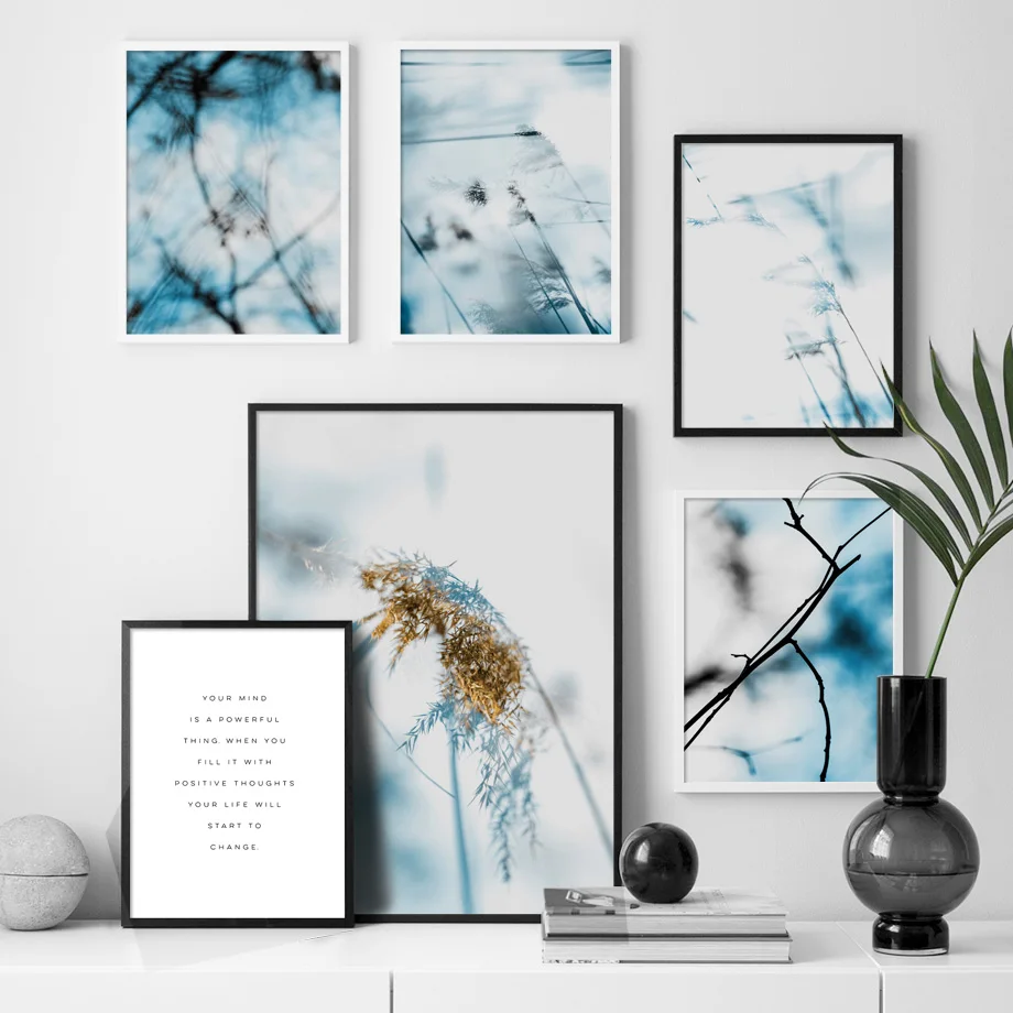 Листья Рид ферма цитаты пейзаж стены искусства холст картина скандинавские