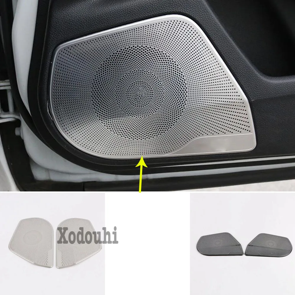 

Автомобильная дверь, нержавеющая сталь, передняя внутренняя часть, аудио, говорящая труба, звуковая крышка, кольцо, круг, отделка, 2 шт., для ...