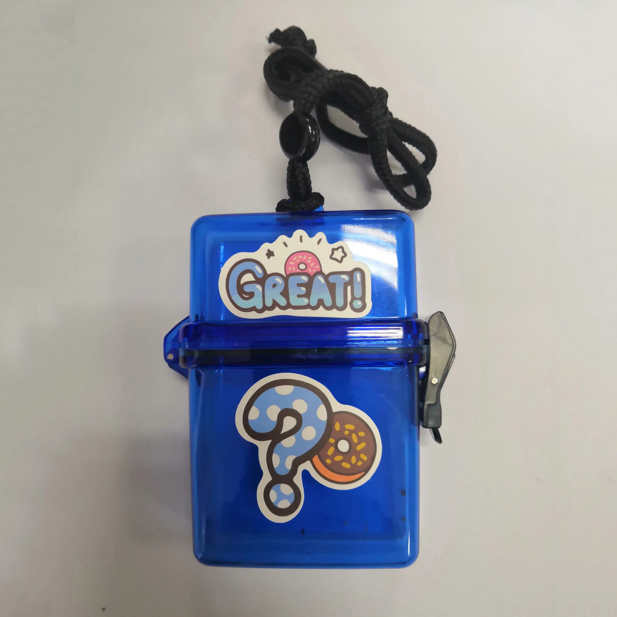 Blue great Вмещает 20 пачек многоцветный женский DIY мультфильм письмо портсигар чехол прозрачный Водонепроницаемый пляж магазин коробка креативный подарок - Цвет: Blue great
