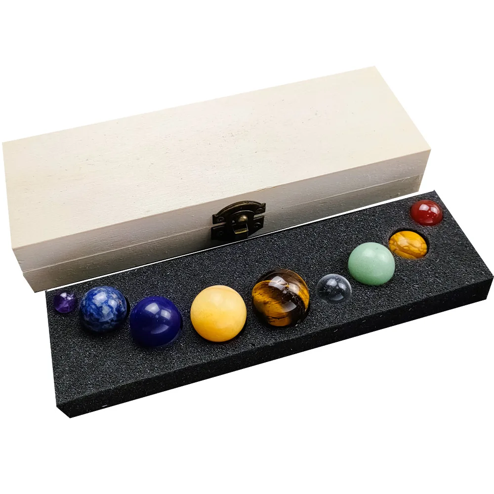 

Nine Planets in Solar System Natural Gemstone Outer Space Planets Celestial Creative Gift Home Desk Decorations
