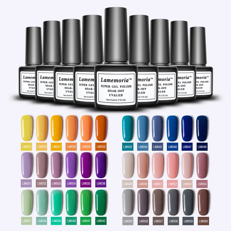 Гибридные лаки для ногтей Lamemoria полуперманентный Гель лак УФ всех цветов