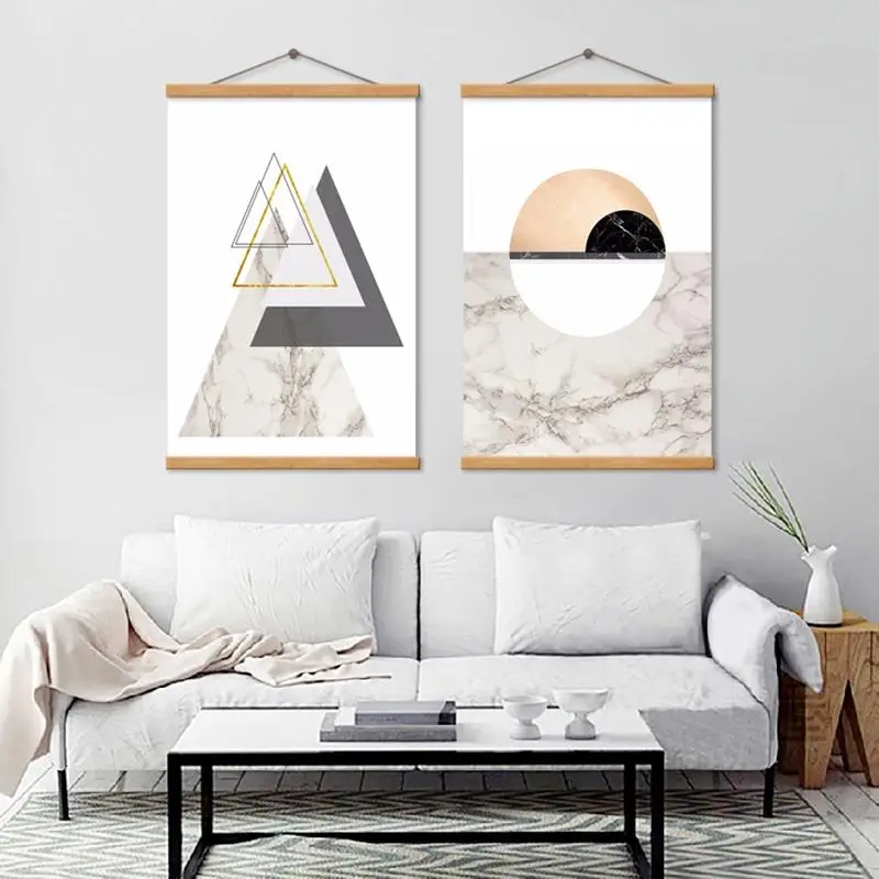

Abstract Triangle Quadrilateral Geometry Mosaic Combination Canvas Paintings Poster Print Painting Decorative Poster For Home