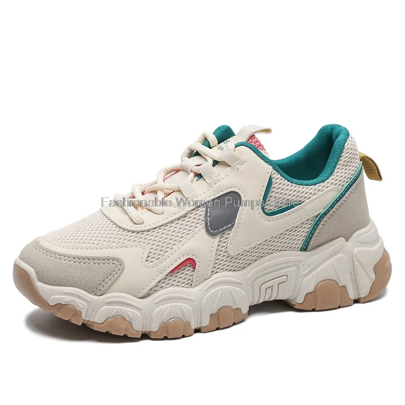 

INS HOT New Women Sport Shoes Casual Mesh Breathable Platform Shoes Woman Sneakers Summer Chunky Daddy shoes Girls Student Shoes