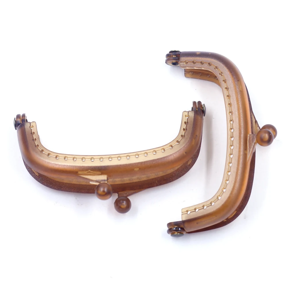 

Coffee Kiss Clasps Lock Arch Frame Plastic Ball Heads For Coin Purse Bags Handbags Handle DIY Accessories 8.5x5cm