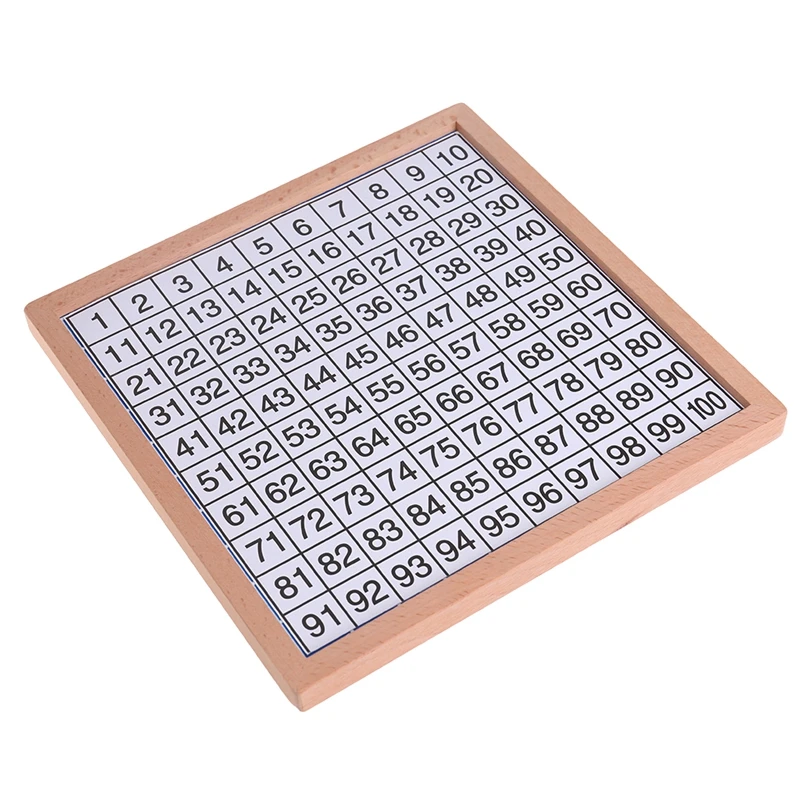 

Wooden Montessori Hundred Board Math 1 to 100 Consecutive Numbers Counting Toy P15C
