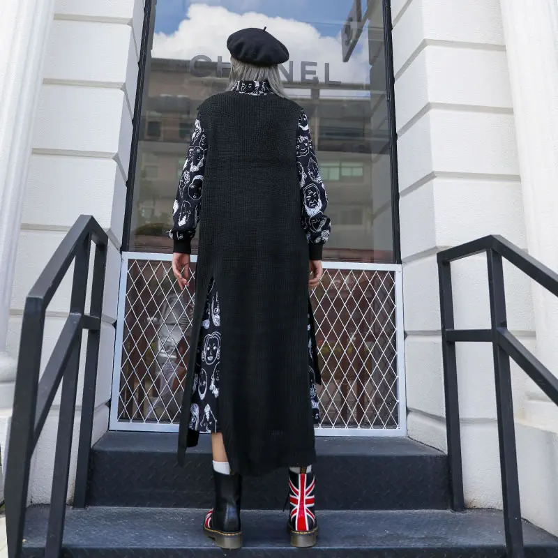 Женское платье-двойка XITAO Осеннее Повседневное платье с разрезом на одной груди