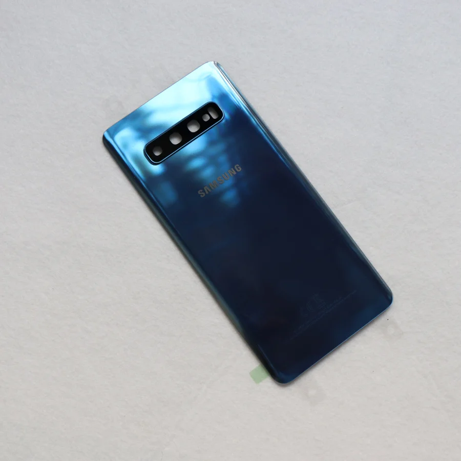 Стеклянная задняя крышка для батареи S10 для samsung Galaxy S10 Plus G973 G973F G975 S10e G970 Крышка корпуса задней двери наклейка